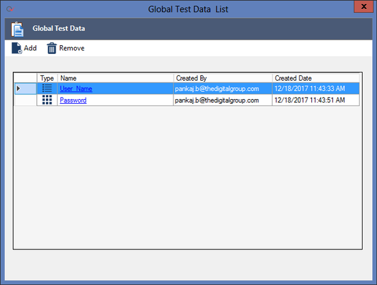 Global Test Data